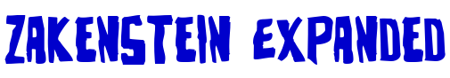 Zakenstein Expanded font